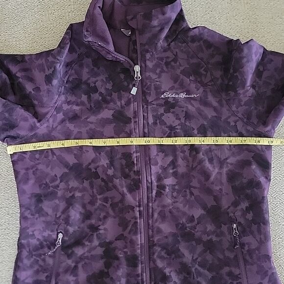 Eddie Bauer Dark Purple Patterned Soft Shell Jacket - Size Medium - Picture 8 of 15